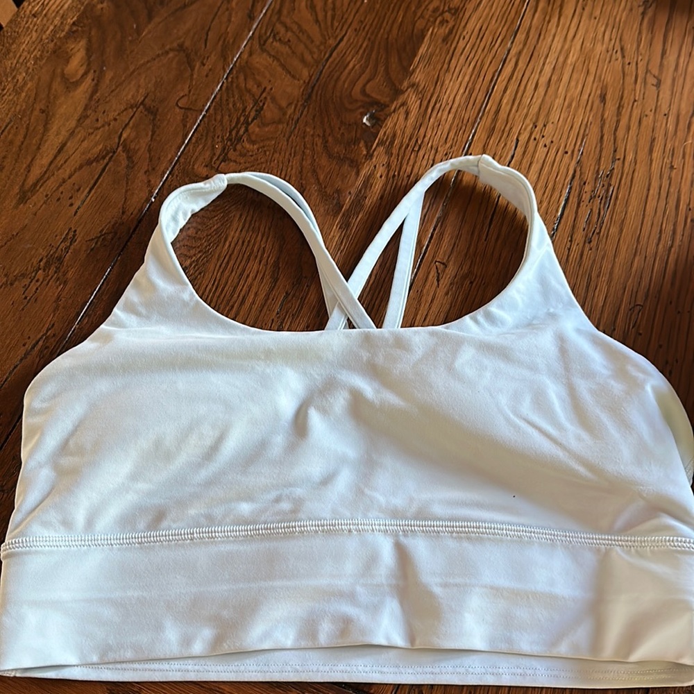Lululemon light blue energy longline bra
